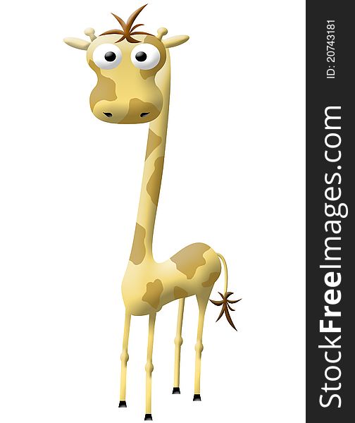 Cartoon Illustration of funny giraffe. Cartoon Illustration of funny giraffe