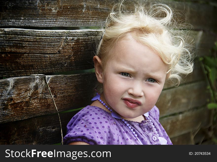 Cute 3 year old girl outdoor