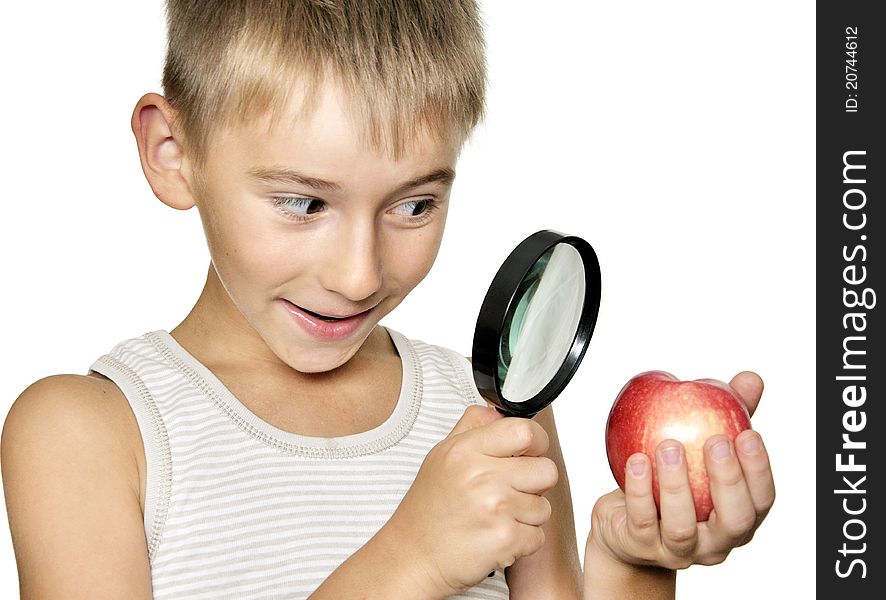 Boy With Magnifying Glass