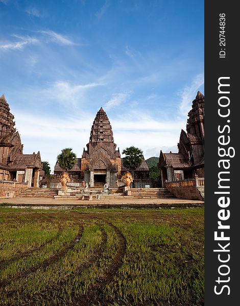 Castle Rock on blue sky background in Thailand. Castle Rock on blue sky background in Thailand