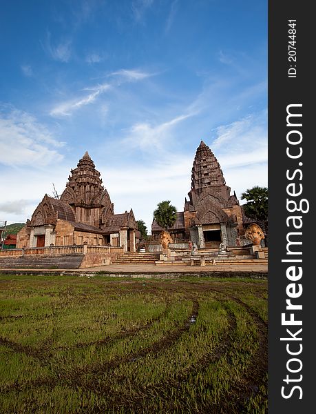 Castle Rock on blue sky background in Thailand. Castle Rock on blue sky background in Thailand