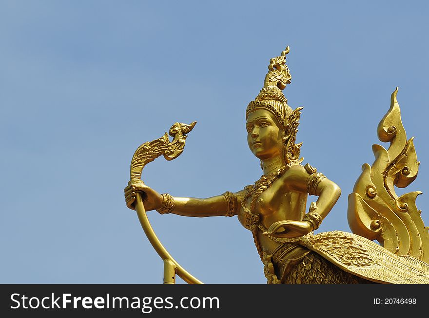 Image of Decorated at Thai street Lamp (Kinnaree)