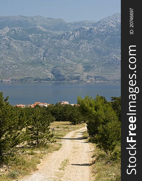 Old road leading to the sea