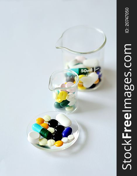 Variety of pills for medication