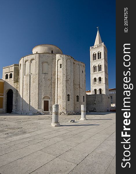 Church of St.Donatus and the Roman columns in the Forum in Zadar. Church of St.Donatus and the Roman columns in the Forum in Zadar.