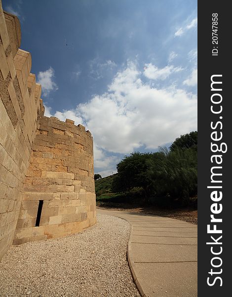 The landscape inside the Azhar park in Cairo Egypt