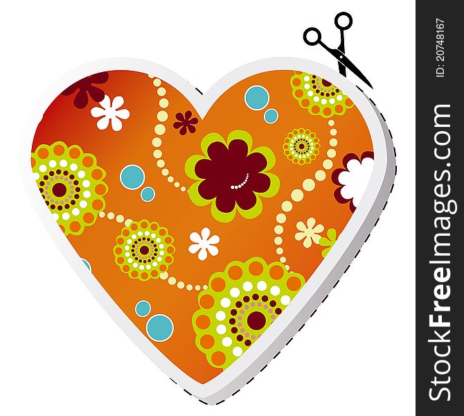 Beauty spring flower valentine heart