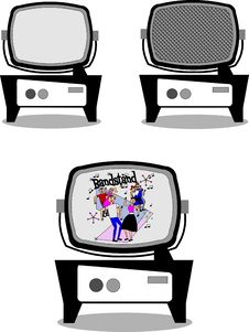 Retro Televisions Stock Image