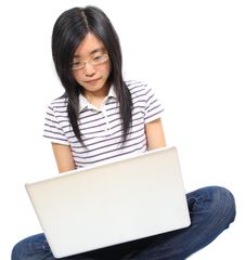 Young Chinese Woman Sitting On The Floor Royalty Free Stock Photo Young Chinese Woman Sitting On The Floor Royalty Free Stock Photo