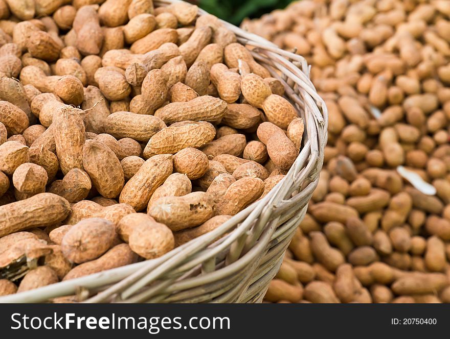 Peanuts in basket