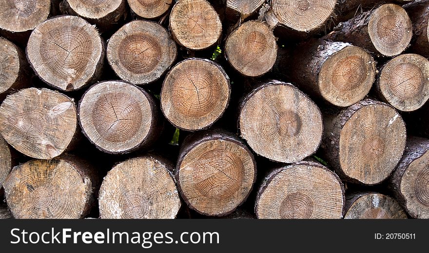 Wooden logs making a pattern. Wooden logs making a pattern