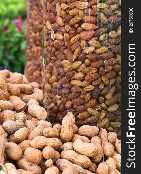 Peanuts in Glass jars