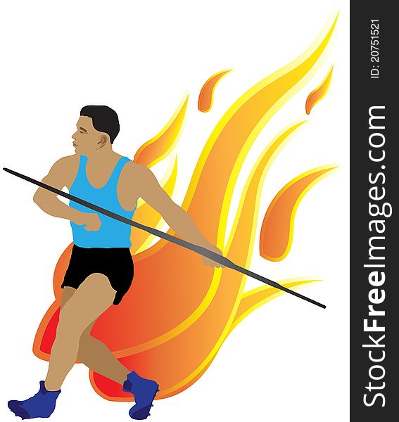 Javelin athlete and has a background as a flame