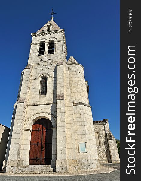 A church in a small village in southern France. A church in a small village in southern France