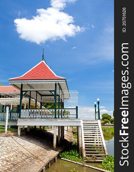 Pavilion in river in Thailand