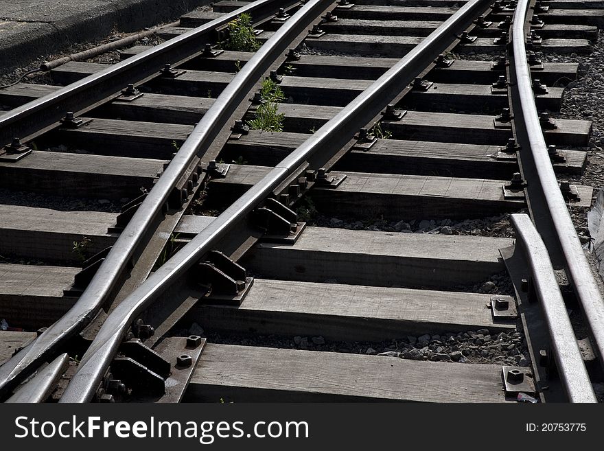 Close up of Railroad Junction Background