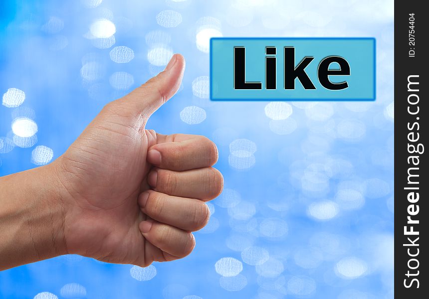 Thumb up to Like button