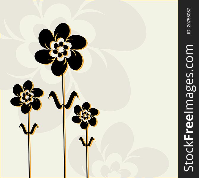 Beautiful abstract flowers. Vector illustration
