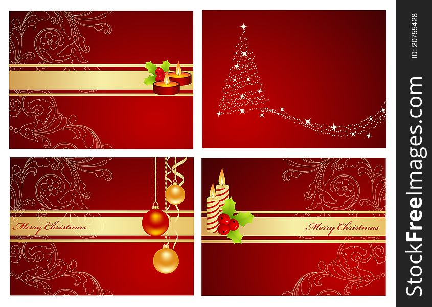 Backgrounds with new year decorations. Vector illustration. Backgrounds with new year decorations. Vector illustration.