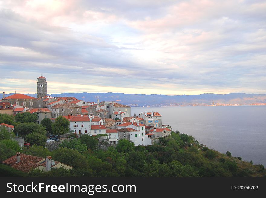 The old village of Brsec on Istria peninsula in Croatia. The old village of Brsec on Istria peninsula in Croatia