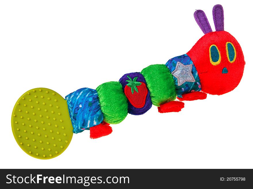 Colorful baby toy rattle bug.