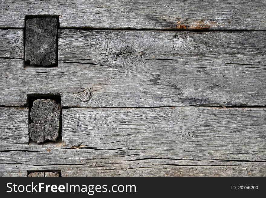 Old wooden wall of an traditional house. Old wooden wall of an traditional house