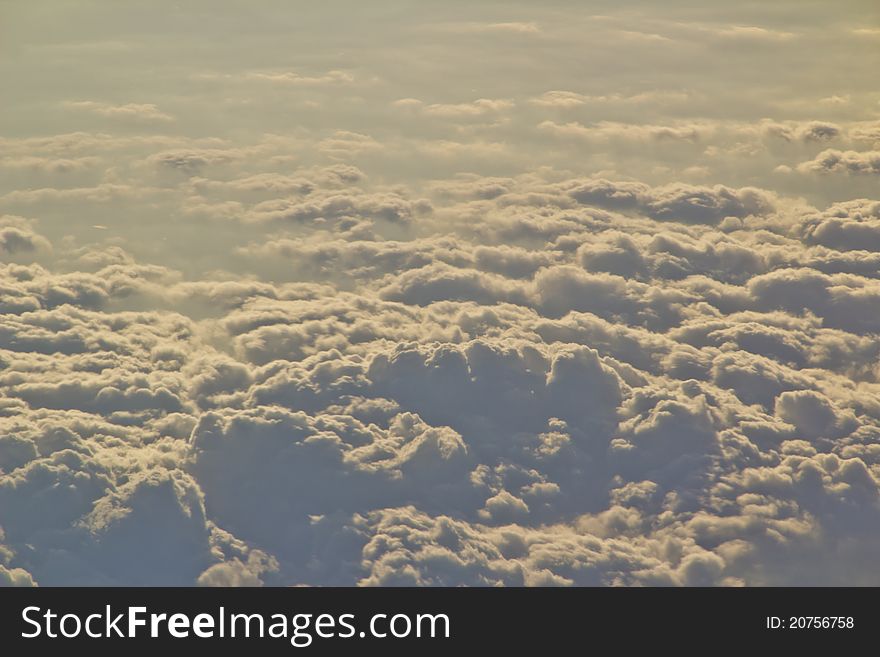 Clouds from the view of an airplane