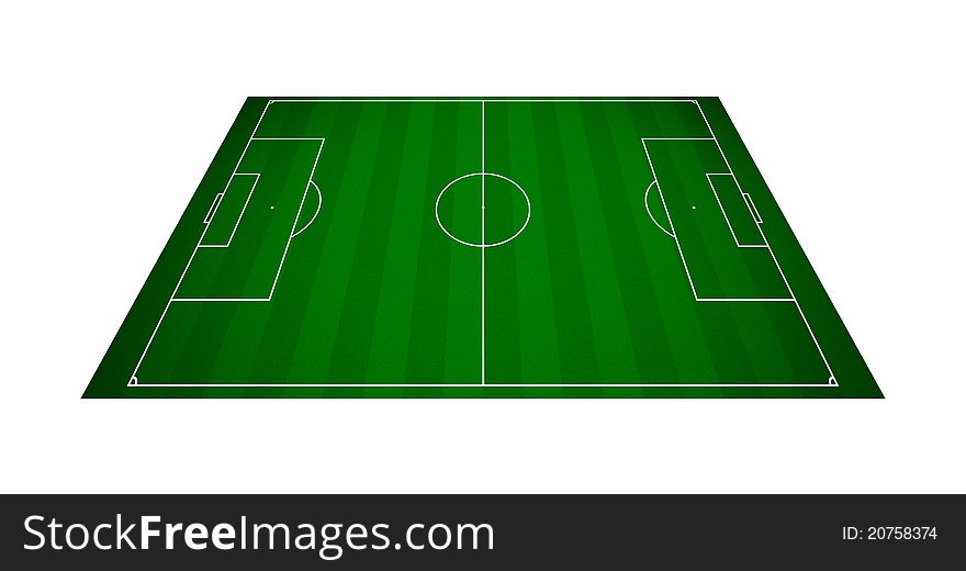 Top view of a soccer field