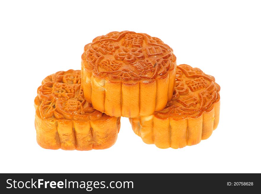 Freshly Baked Moon Cakes For Celebration Of Chinese Mid Autumn Festival