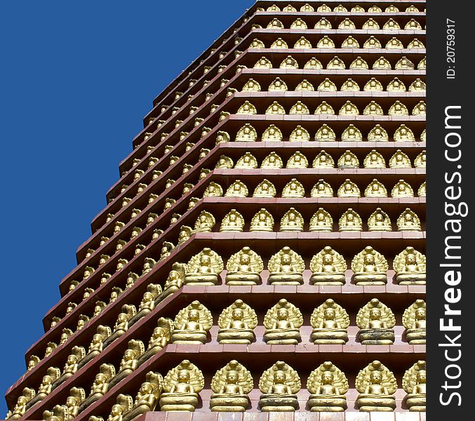 Buddha in Wat Laem Yang Nakhon Sawan. In Thailand