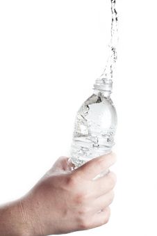 Human Hand Holding A Water Bottle Royalty Free Stock Photos
