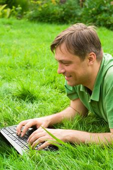 Man With Laptop Stock Photo Man With Laptop Stock Photo
