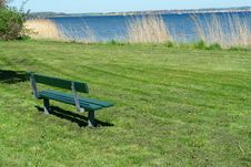 Bench Over Looking Out To The Sea Royalty Free Stock Photos Bench Over Looking Out To The Sea Royalty Free Stock Photos