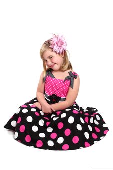 Little Girl In A Pretty Pink Dress Royalty Free Stock Photos Little Girl In A Pretty Pink Dress Royalty Free Stock Photos