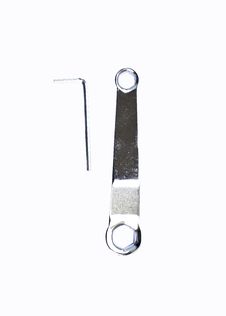 Hex Key & Ring Spanner Wrench Royalty Free Stock Photography