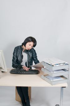 Stressed Office Worker. Royalty Free Stock Photo Stressed Office Worker. Royalty Free Stock Photo