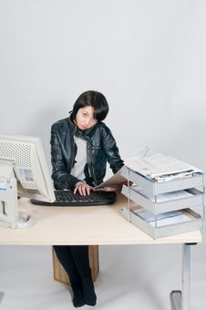 Stressed Office Worker. Royalty Free Stock Photo Stressed Office Worker. Royalty Free Stock Photo