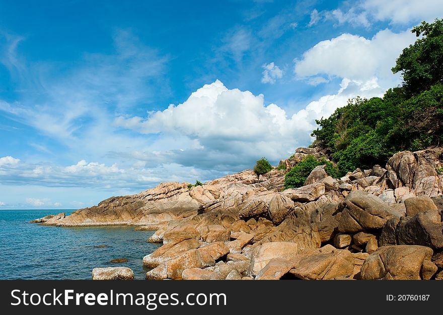 Tropical beach at Seychelles - vacation background