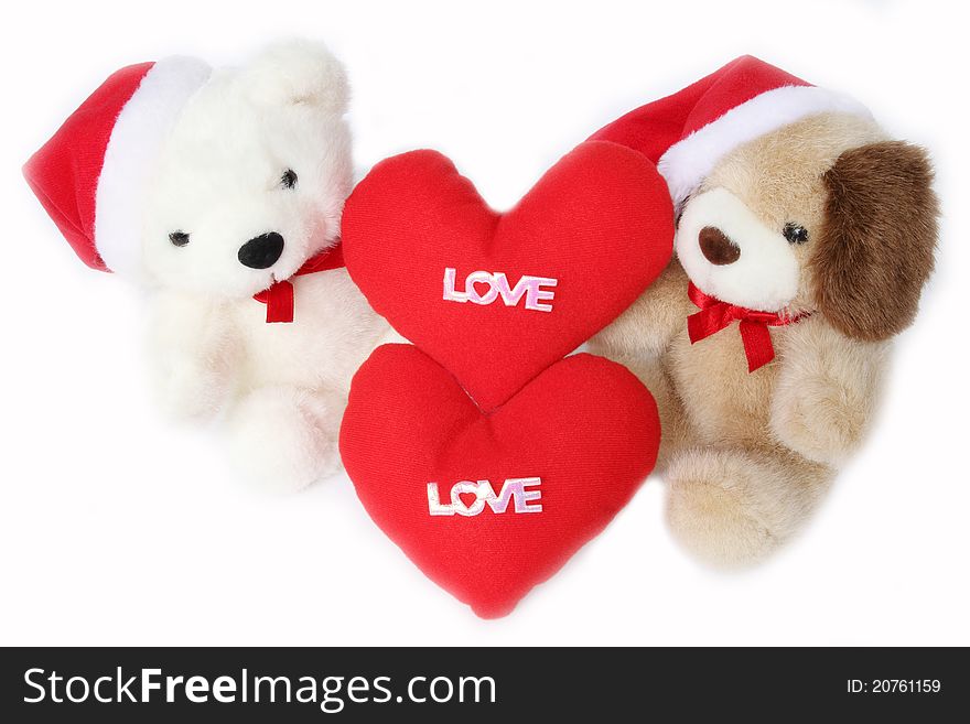 White teddy bear for  love with you. White teddy bear for  love with you.