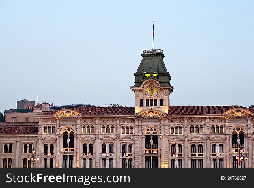 Town Hall in the city of Trieste. Town Hall in the city of Trieste