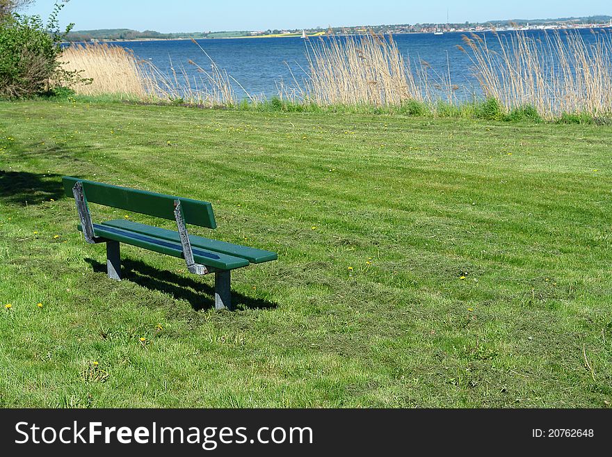 Bench Over Looking Out To The Sea