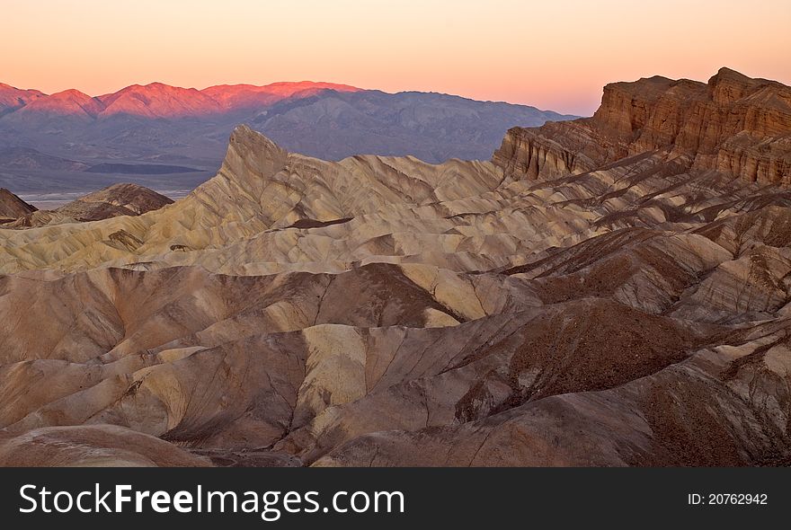 Sunrise At Zabriskie Point