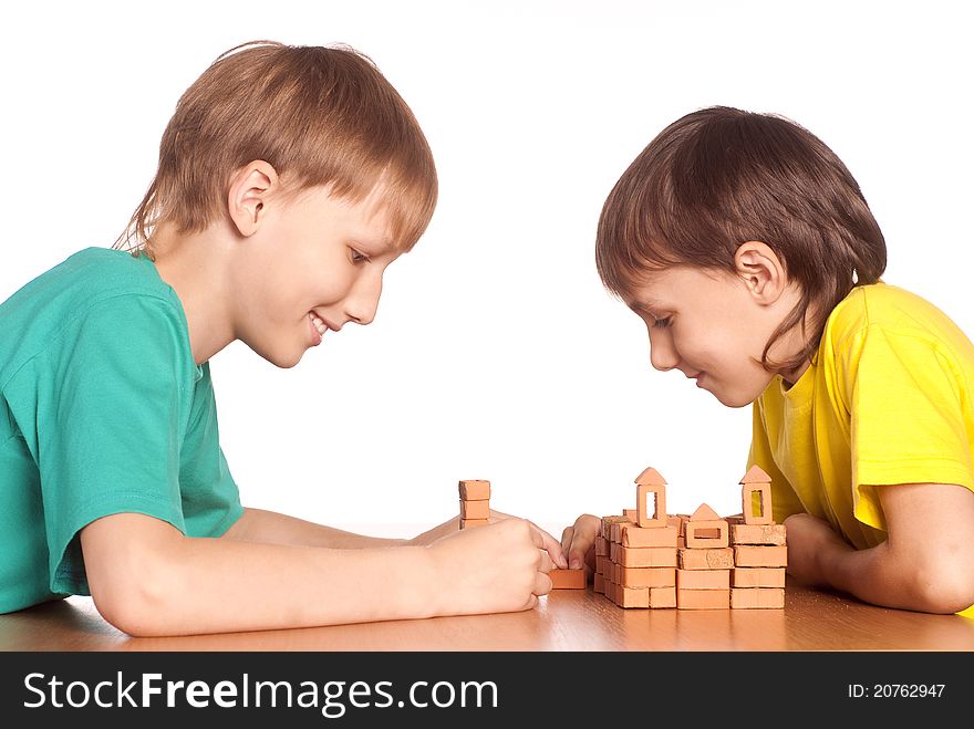 Portrait of a two boys playing