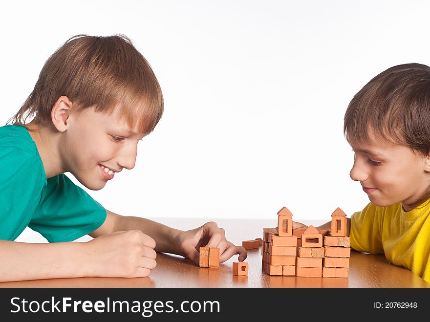 Portrait of a two boys playing