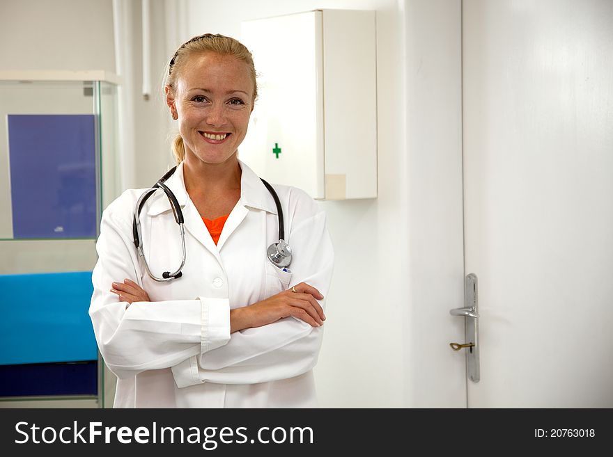 Female medical professional doctor or nurse