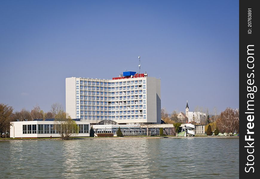 Retro hotel by lake of Balaton in Keszthely