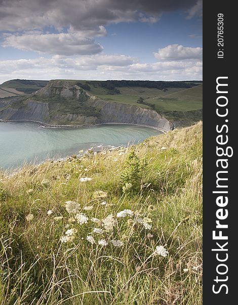 Chapmans Pool on the Jurassic Coast and Isle of Purbeck in Dorset, England, UK. Chapmans Pool on the Jurassic Coast and Isle of Purbeck in Dorset, England, UK