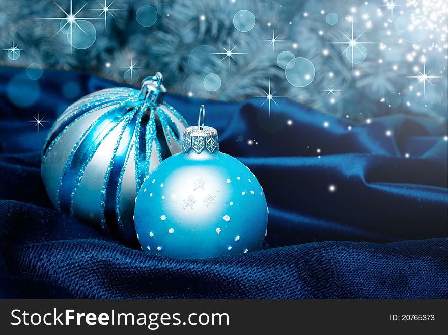 Beautiful toned christmas decoration close-up. Beautiful toned christmas decoration close-up