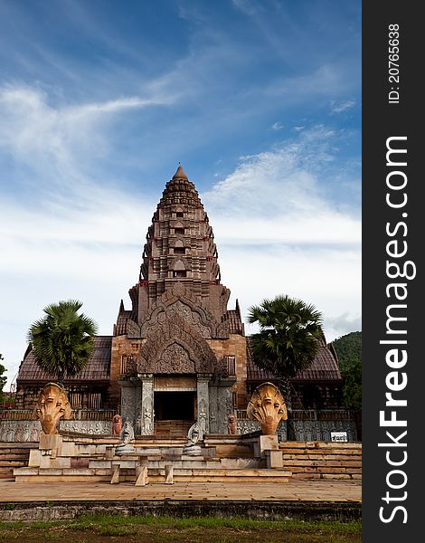 Castle Rock on blue sky background in Thailand. Castle Rock on blue sky background in Thailand