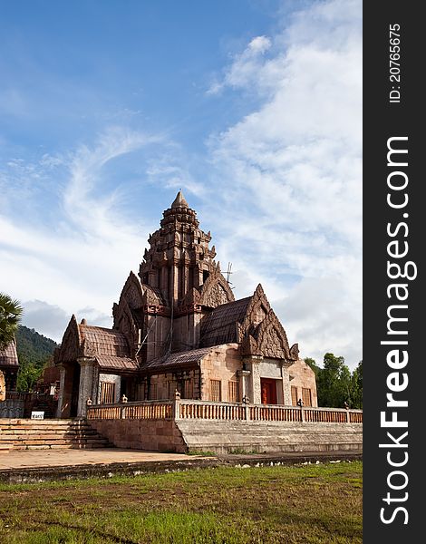 Castle Rock on blue sky background in Thailand. Castle Rock on blue sky background in Thailand